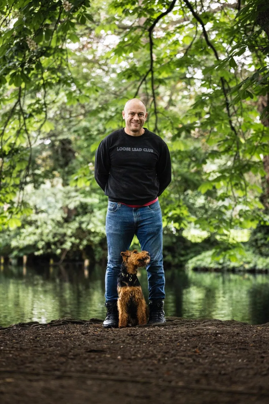 Paul Wilson, founder of Loose Lead Club and specialist dog trainer and behaviourist for reactive dogs, with his Welsh Terrier Reggie